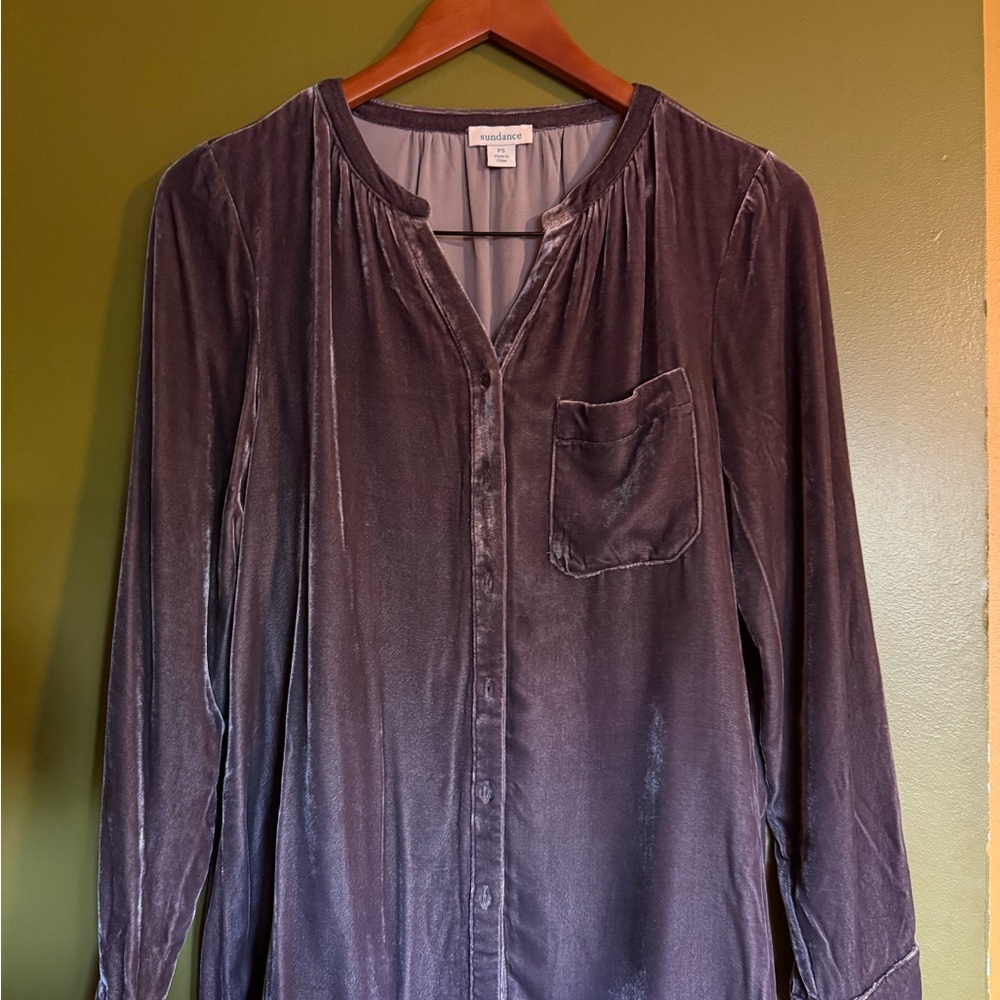 Sundance Dusty Purple Velvet Top